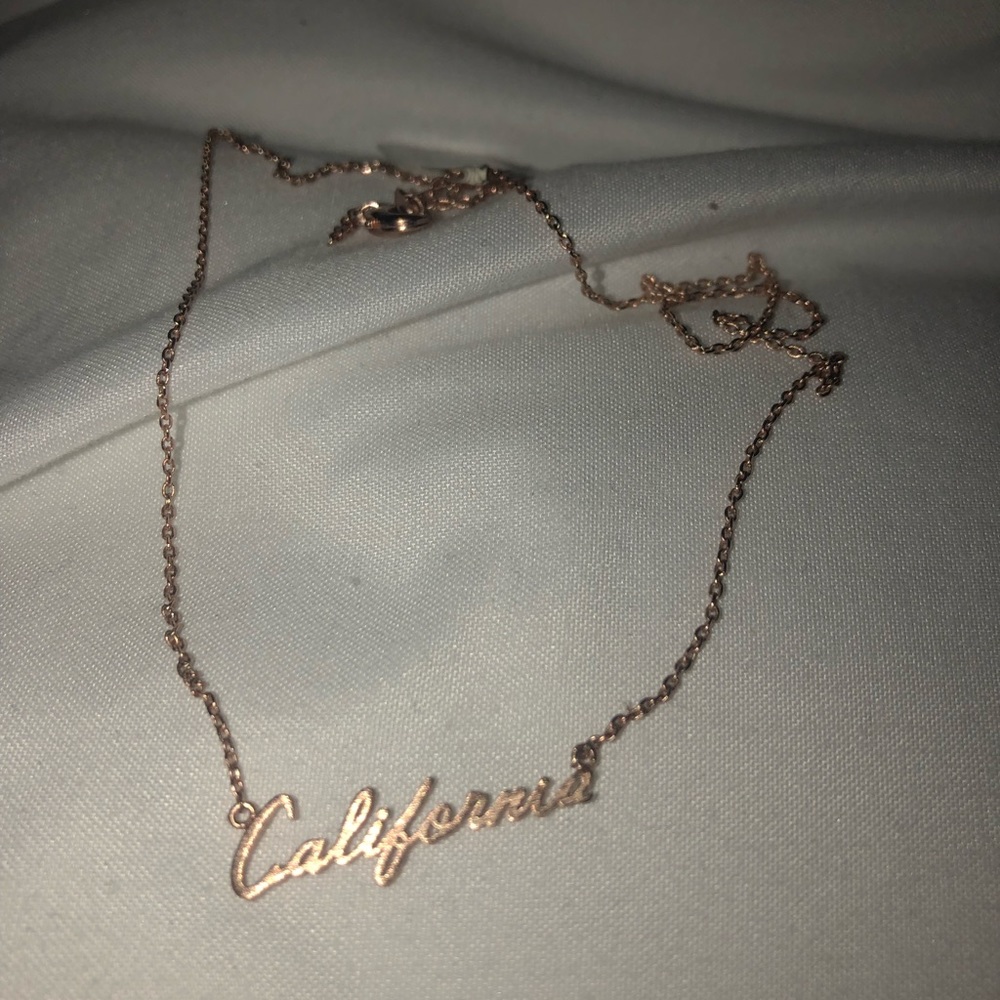 NWT Rose gold “California” necklace.
